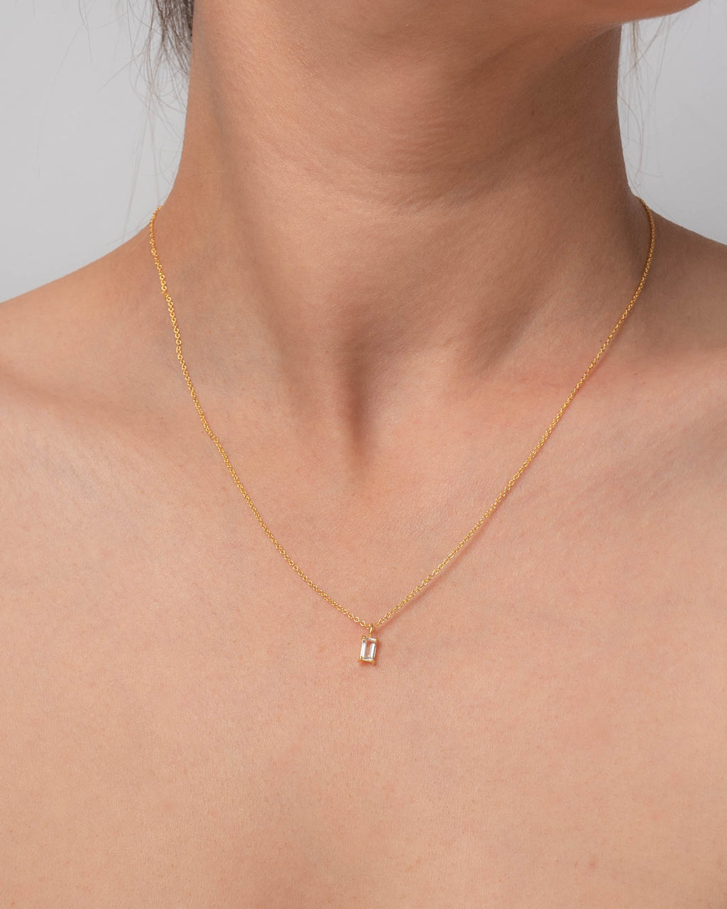 Savoy Ceremony Kette – clear as day aus vergoldetem Sterling Silber mit weißem Topas, Ansicht 2