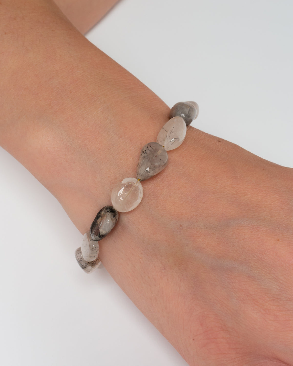 Pebble Armband aus vergoldetem Sterling Silber mit Rutilquarz, Ansicht 2