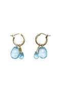 Cry me a river Ohrring – blauer Topas aus vergoldetem Sterling Silber mit blauem Topas