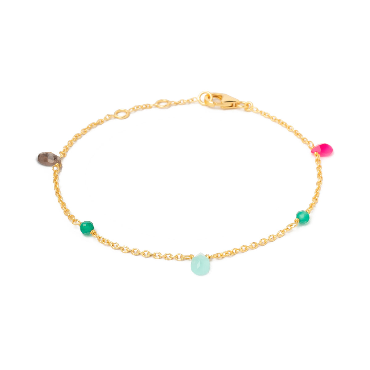 Velvet Garden Armband – pop up aus vergoldetem Sterling Silber mit Amethyst, blauem Topas, Peridot, Granat, Bergkristall, Citrin, Ansicht 2