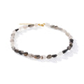 Pebble Kette aus vergoldetem Sterling Silber mit Rutilquarz