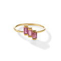 Stairway to the Stars Ring – cozy candy aus vergoldetem Sterling Silber mit pink Turmalin