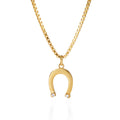 Good Fortune Horseshoe Kette – clear as day aus vergoldetem Sterling Silber mit weißem Topas