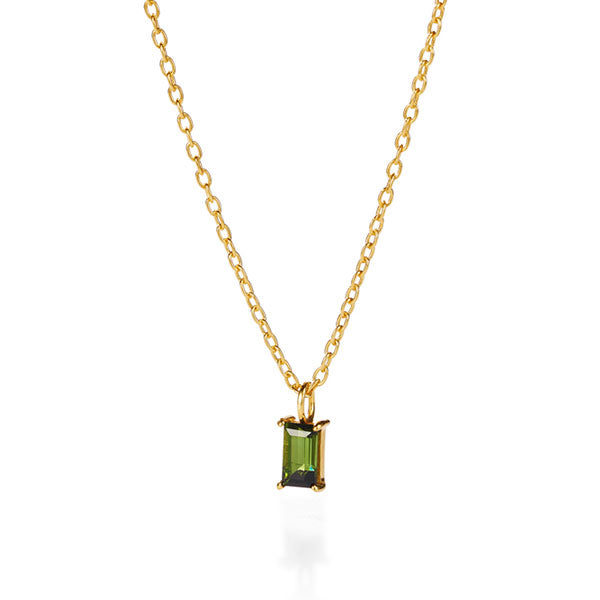 Savoy Ceremony Kette – shake that tree aus vergoldetem Sterling Silber mit grünem Turmalin