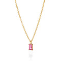 Savoy Ceremony Halskette – cozy candy aus vergoldetem Sterling Silber mit pink Turmalin