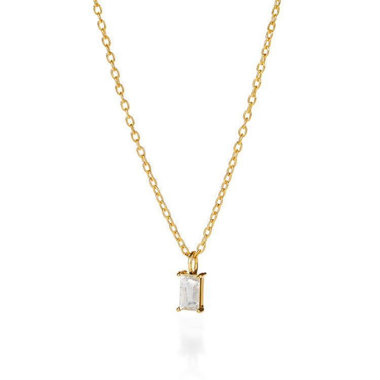 Savoy Ceremony Kette – clear as day aus vergoldetem Sterling Silber mit weißem Topas