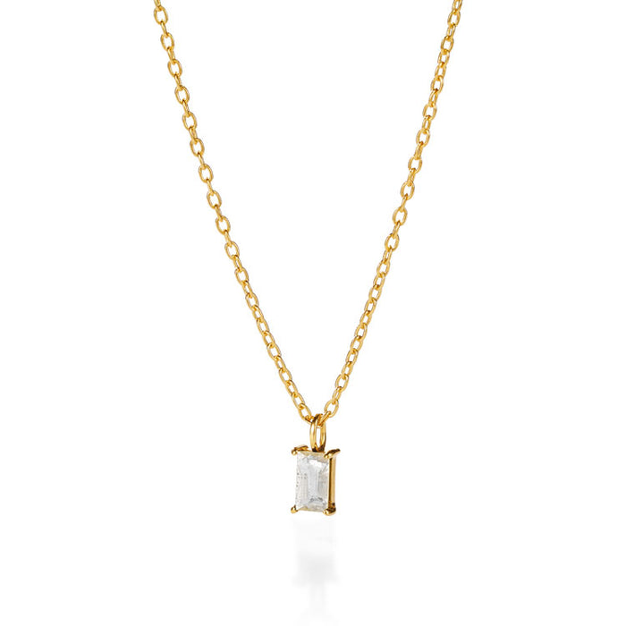 Savoy Ceremony Kette – clear as day aus vergoldetem Sterling Silber mit weißem Topas