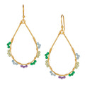 Vamos a la playa Ohrring – multi, vergoldet aus vergoldetem Sterling Silber mit Topas, Amethyst, Onyx, Citrin