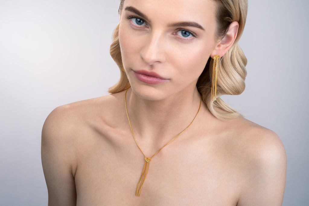 Lucky Knot Kette – gold rush aus vergoldetem Sterling Silber, Ansicht 2