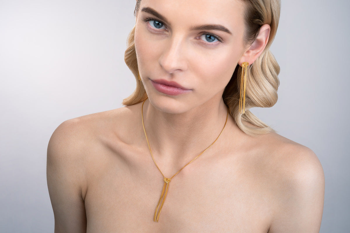 Lucky Knot Kette – gold rush aus vergoldetem Sterling Silber, Ansicht 2
