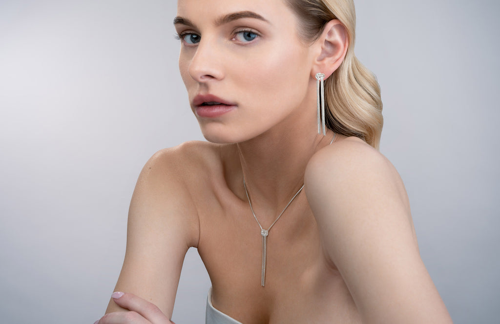 Lucky Knot Ohrring – silver sea aus Sterling Silber, Ansicht 2