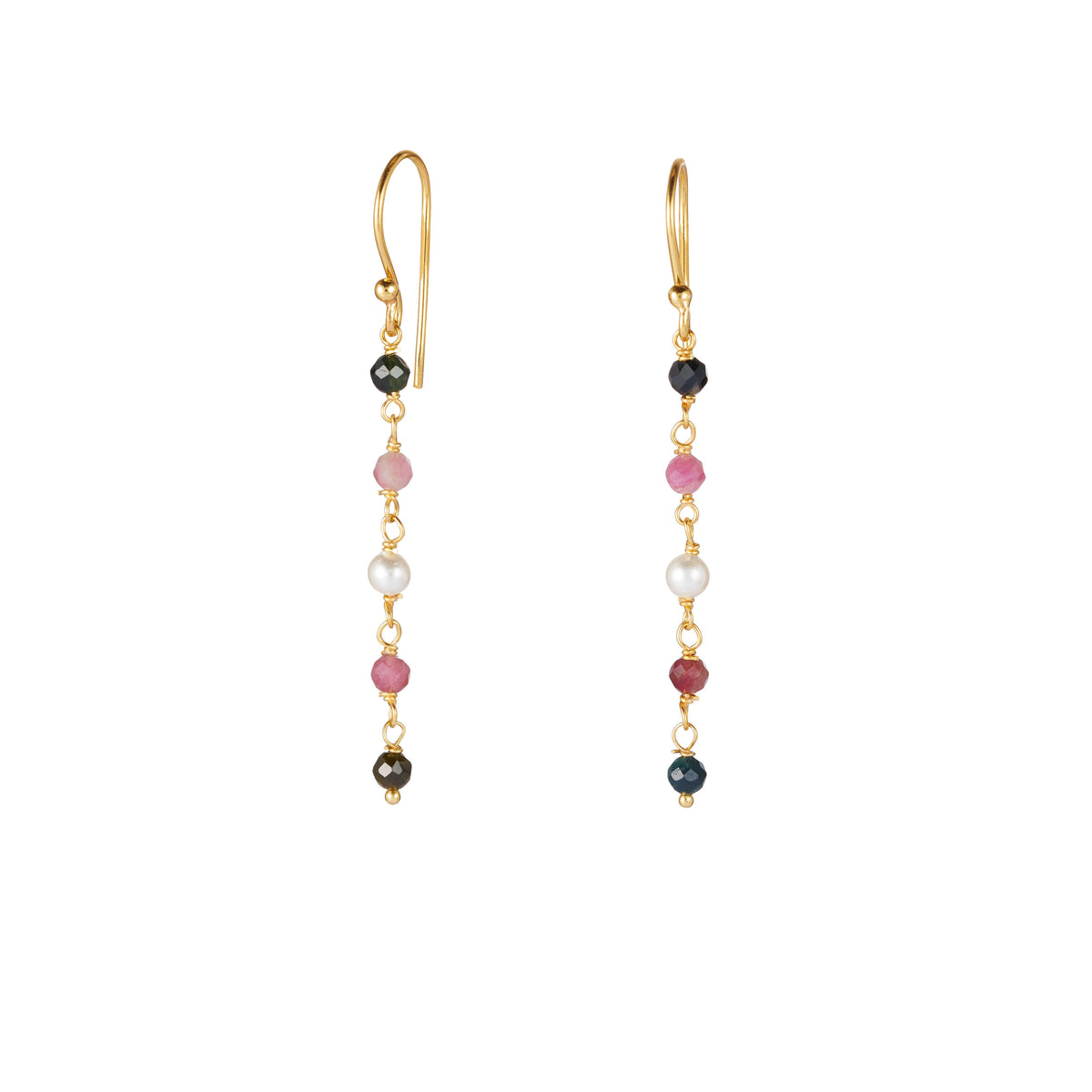 The Gradient Ohrring aus vergoldetem Sterling Silber mit Turmalin