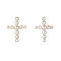 Cruz del Mar Ohrring – icy ivory aus vergoldetem Sterling Silber mit Perle