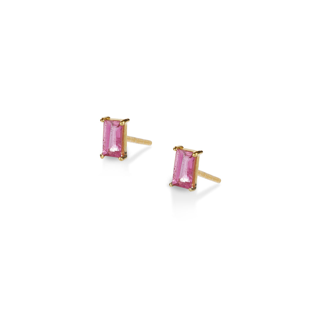 Savoy Ceremony Ohrring – cozy candy, vergoldet aus vergoldetem Sterling Silber mit pink Turmalin