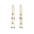 Clapping out Loud Ohrring – sea space aus vergoldetem Sterling Silber mit weißem Topas & London Blue Topas