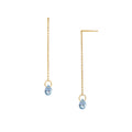Drippity Drop Ohrring – blissful blue, vergoldet aus vergoldetem Sterling Silber mit hellblauem Topas