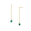 Drippity Drop Ohrring – chartreuse, vergoldet aus vergoldetem Sterling Silber mit grünem Onyx