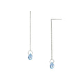 Drippity Drop Ohrring – blissful blue, Silber aus Sterling Silber mit hellblauem Topas