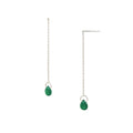 Drippity Drop Ohhring aus Sterling Silber mit grünem Onyx