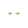 Lucky Eye Melody Ohrring – eccentric blue aus vergoldetem Sterling Silber mit blauem Saphir