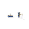 Sweet Lullaby Ohrring – eccentric blue, vergoldet aus vergoldetem Sterling Silber mit blauem Saphir