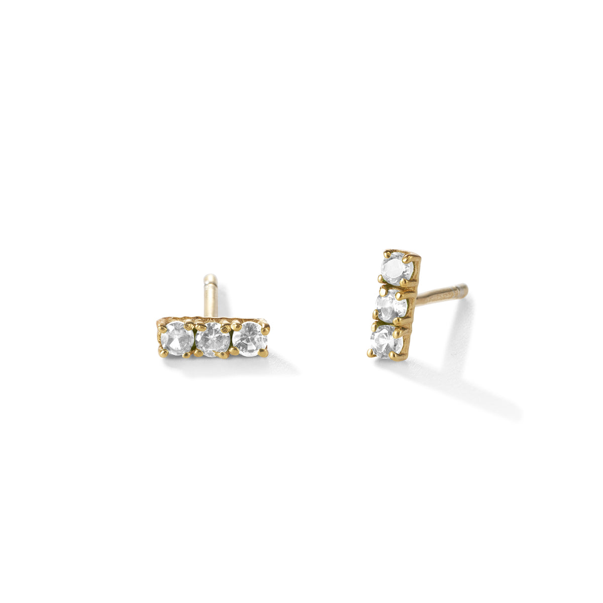 Sweet Lullaby Ohrring – clear as day, vergoldet aus vergoldetem Sterling Silber mit weißem Topas