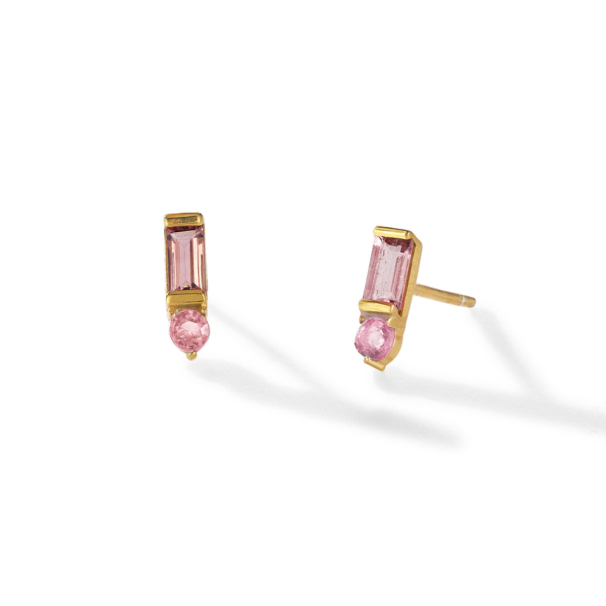 Morning Dew Ohrring – cozy candy aus vergoldetem Sterling Silber mit Turmalin