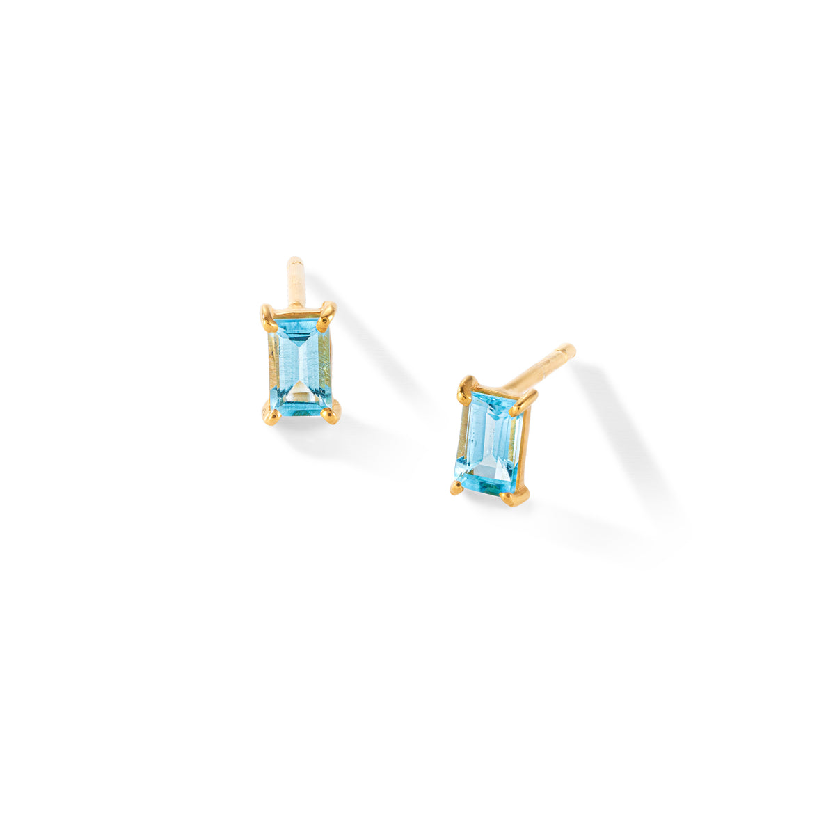 Savoy Ceremony Ohrring – blissful blue, vergoldet aus vergoldetem Sterling Silber mit hellblauem Topas