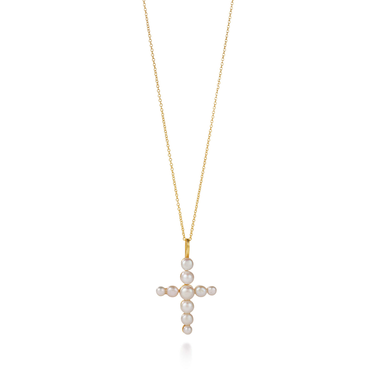Cruz del Mar Kette – icy ivory aus vergoldetem Sterling Silber