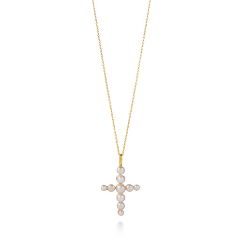 Cruz del Mar Kette – icy ivory aus vergoldetem Sterling Silber