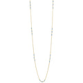 Petit Jardin Kette lang – blissful blue, vergoldet aus vergoldetem Sterling Silber mit blauem Chalcedon