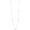 Petie Jardin Kette lang multi aus Sterling Silber mit grünem Onyx, blauem Chalcedon, Citrin, Amethyst