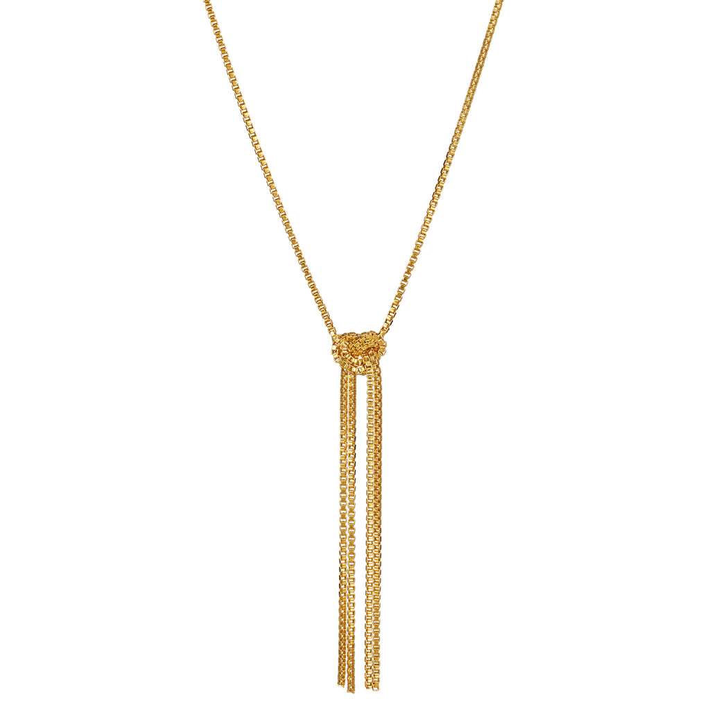 Lucky Knot Kette – gold rush aus vergoldetem Sterling Silber