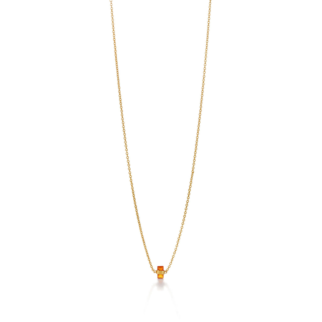 Tiny Melody Kette aus vergoldetem Sterling Silber mit Carneol