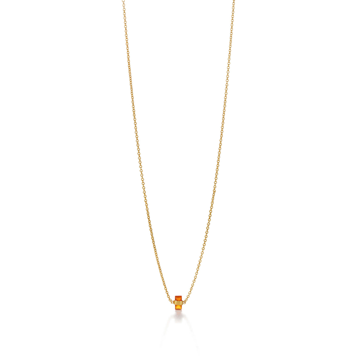 Tiny Melody Kette aus vergoldetem Sterling Silber mit Carneol