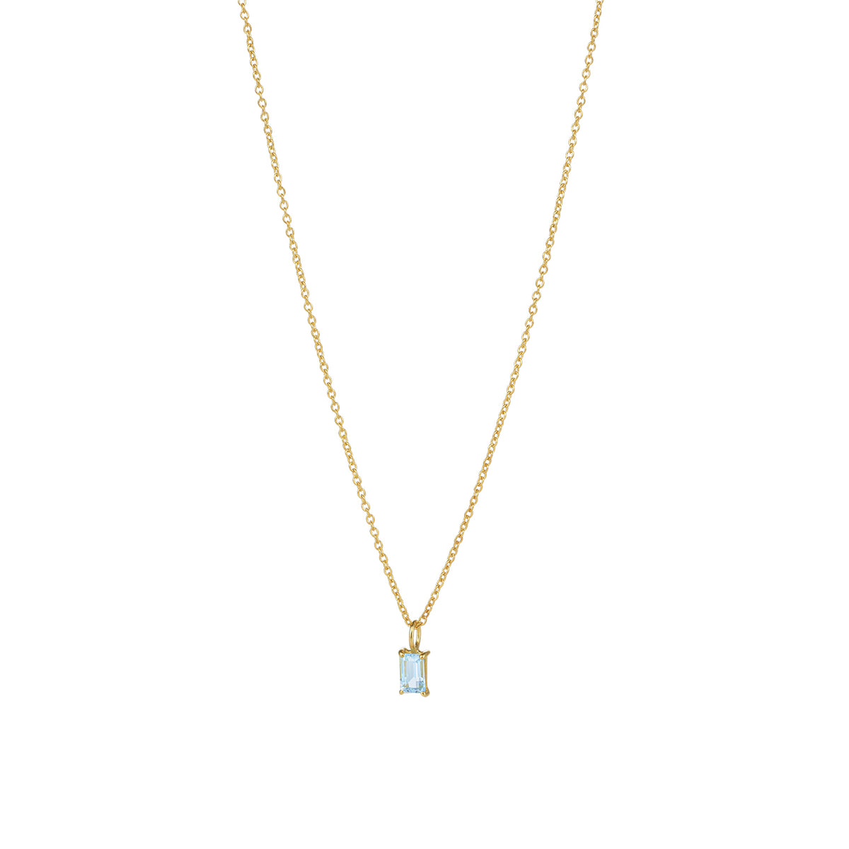 Savoy Ceremony Halskette – blissful blue aus vergoldetem Sterling Silber mit hellblauem Topas
