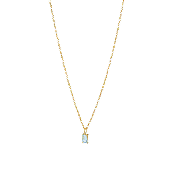 Savoy Ceremony Halskette – blissful blue aus vergoldetem Sterling Silber mit hellblauem Topas