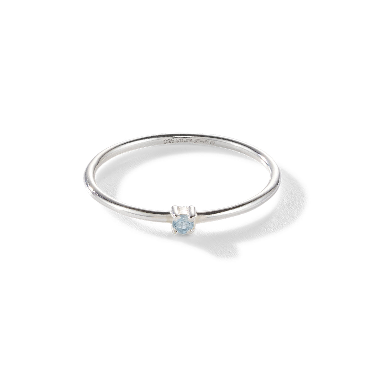Birdie Ring – blissful blue, Silber aus Sterling Silber mit hellblauem Topas