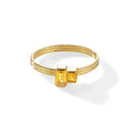 Cheek to cheek Ring – yummy yellow, Citrin aus vergoldetem Sterling Silber mit Citrin