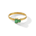 Cheek to cheek Ring – chartreuse, grüner Onyx aus vergoldetem Sterling Silber mit grünem Onyx
