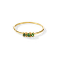 Sweet Lullaby Ring – shake that tree, vergoldet aus vergoldetem Sterling Silber mit Tsavorite/grünem Granat