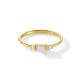 Morning Dew Ring – clear as day aus vergoldetem Sterling Silber mit weißem Topas