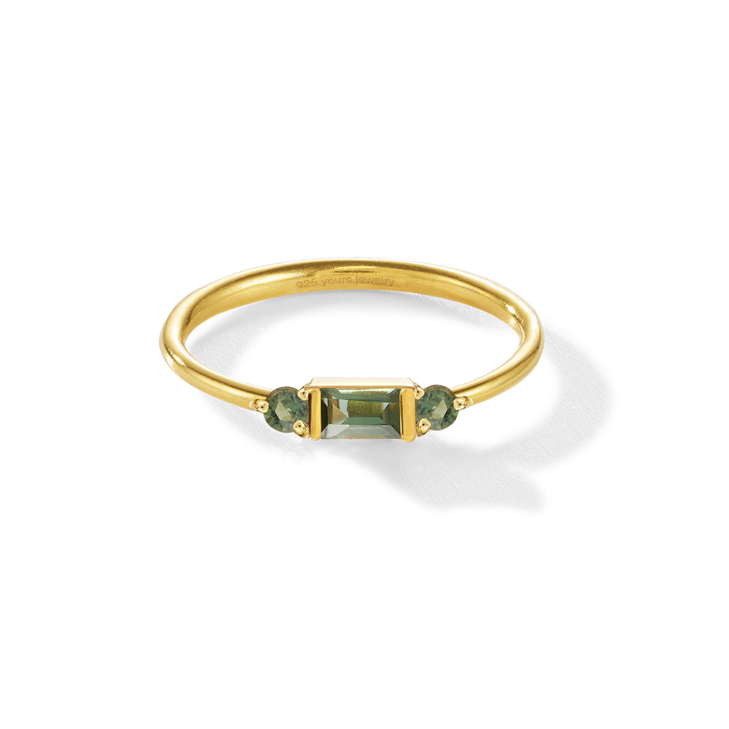 Morning Dew Ring – shake that tree aus vergoldetem Sterling Silber mit Turmalin