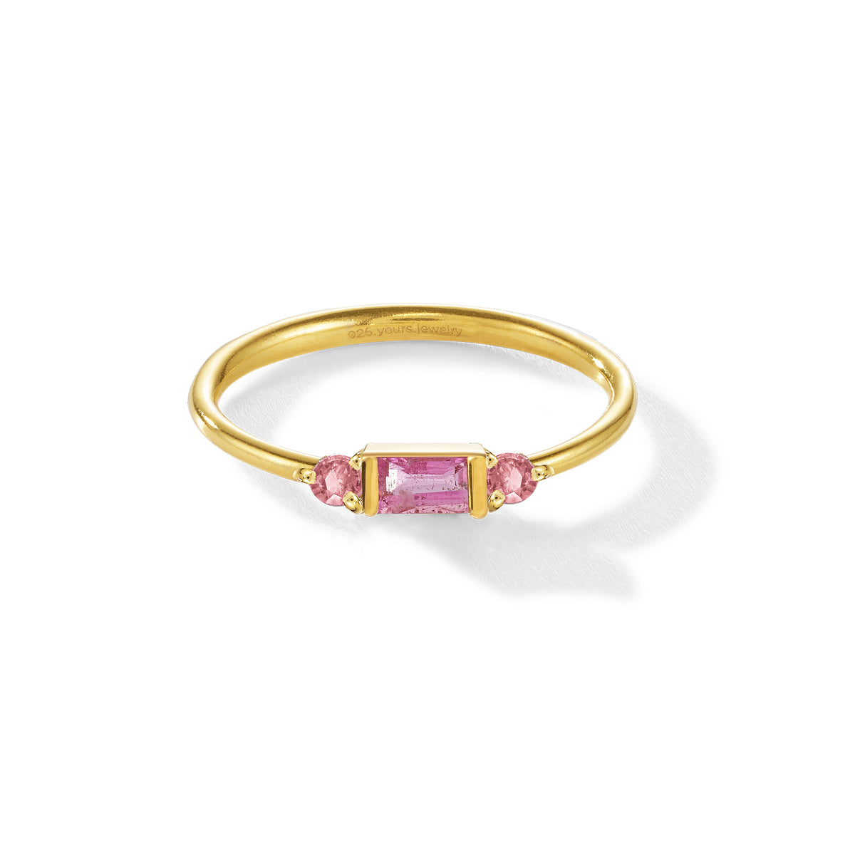 Morning Dew Ring – cozy candy aus vergoldetem Sterling Silber mit Turmalin