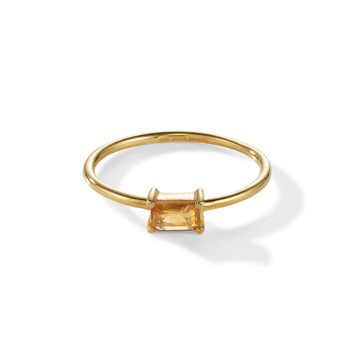 Savoy Ceremony Ring – yummy yellow, vergoldet aus vergoldetem Sterling Silber mit Citrin