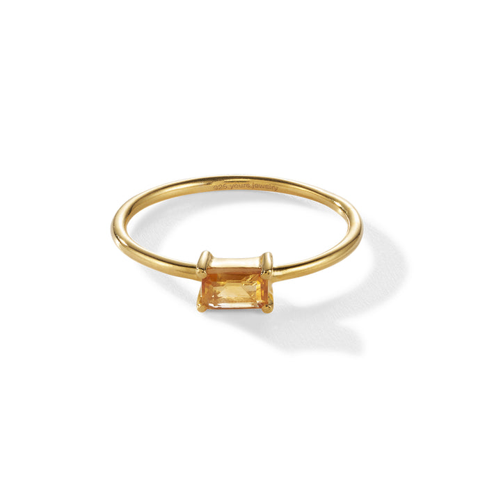 Savoy Ceremony Ring – yummy yellow, vergoldet aus vergoldetem Sterling Silber mit Citrin