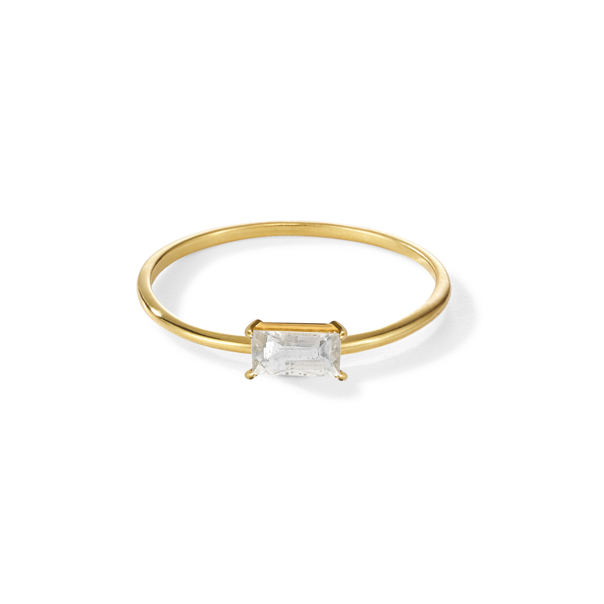 Savoy Ceremony Ring – clear as day, vergoldet aus vergoldetem Sterling Silber mit weißem Topas