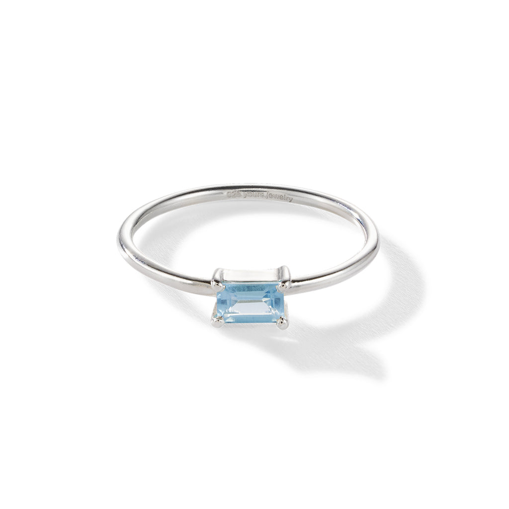 Savoy Ceremony Ring – blissful blue, Silber aus Sterling Silber mit hellblauem Topas