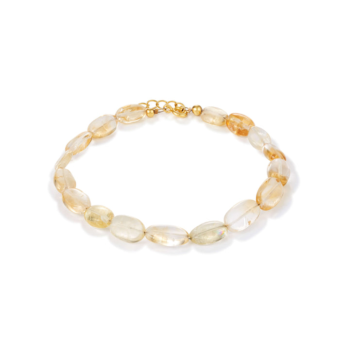 Lemon Tree Armband aus vergoldetem Sterling Silber mit Citrin