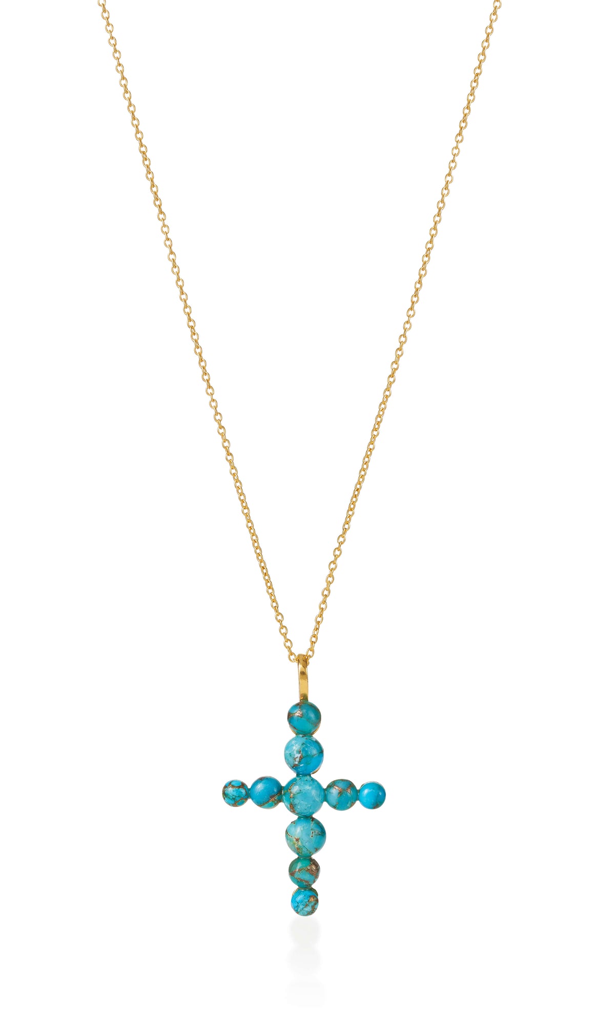 Cruz del Mar Kette – turquise aus vergoldetem Sterling Silber